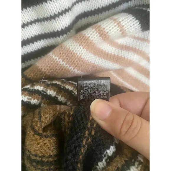 360 Cashmere New Nadia Striped Alpaca Merino Wool Sweater NWT Size Large - Picture 6 of 8